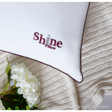 Embroidery White bed sleep pillow hotel